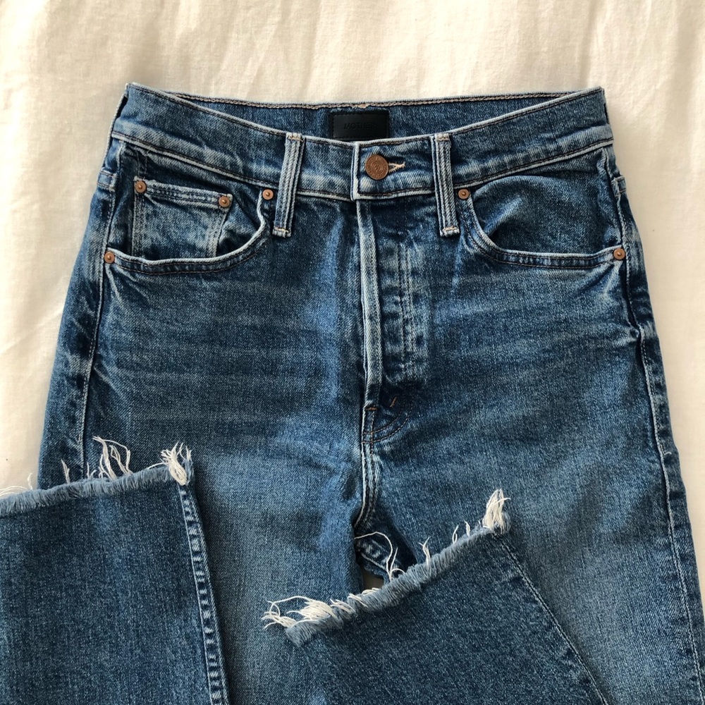 MOTHER The Tomcat Ankle Fray Jeans - Arigato Mr. Robots - Size 26